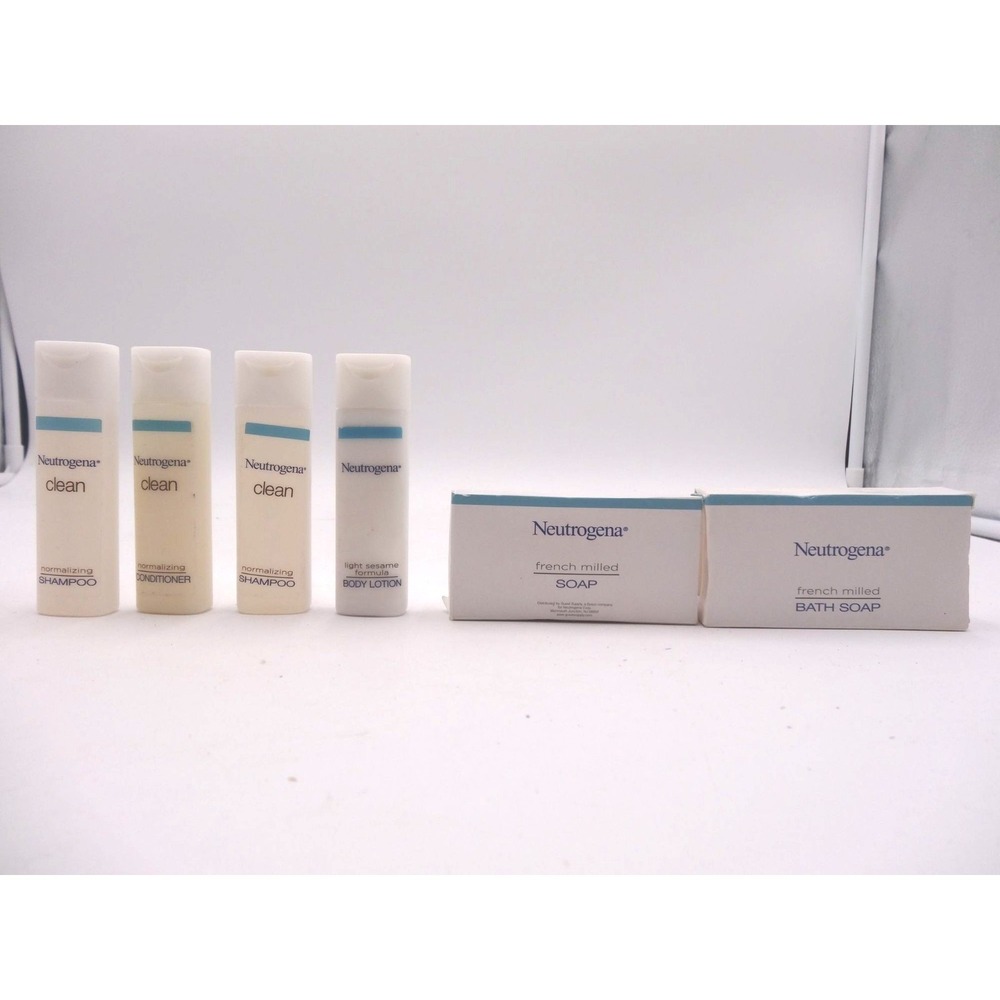Neutrogena‎ Clean Normalizing Shampoo Conditioner French Milled Bath Soap Boxed